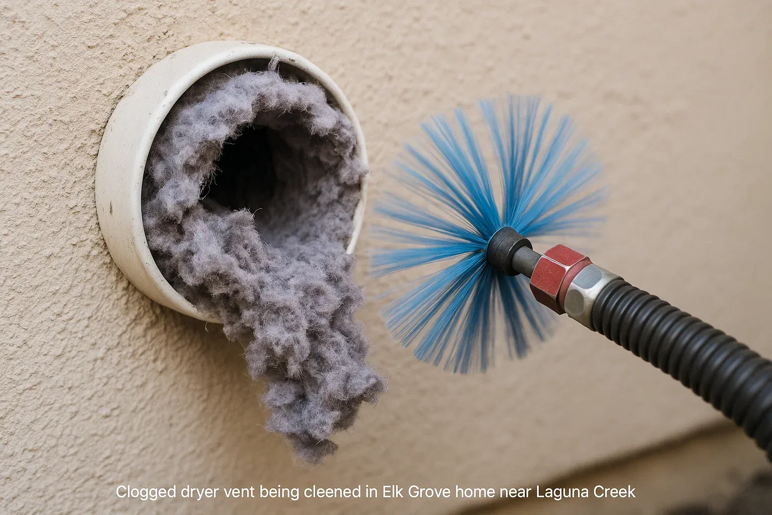 Dryer vent cleaning in Elk Grove CA home near Laguna Creek