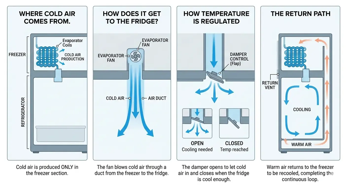 How Cold Air Actually Flows Inside Your Refrigerator ingofraphics