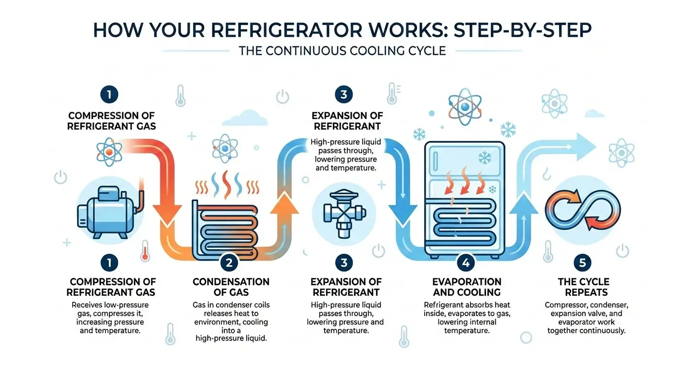 How your refrigerator works infographics