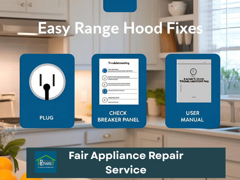 Step-by-step troubleshooting guide for range hood repair in Citrus Heights kitchen near Sunrise Mall.