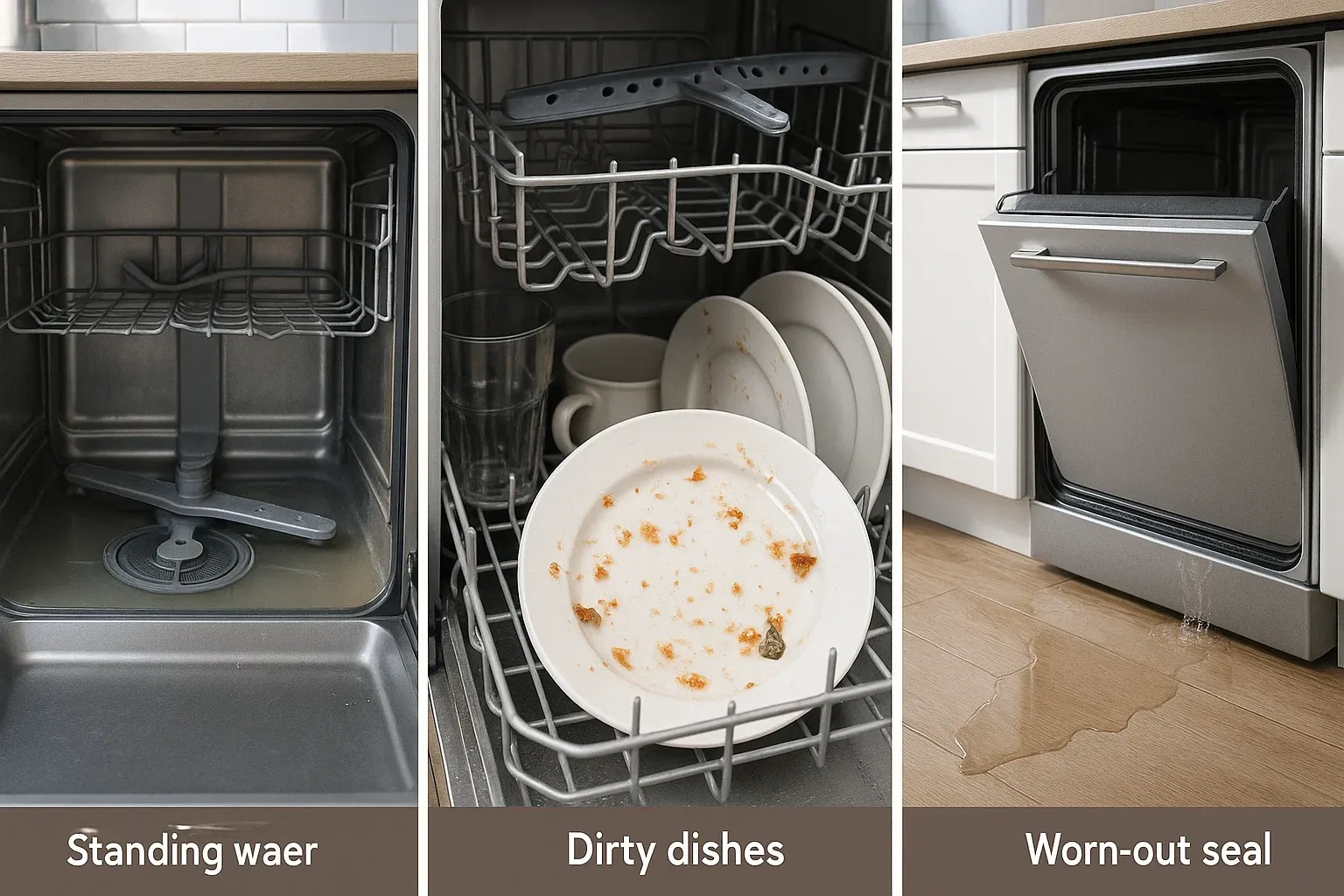Common dishwasher problems Sacramento – water not draining, dishes not clean, dishwasher leaking issues