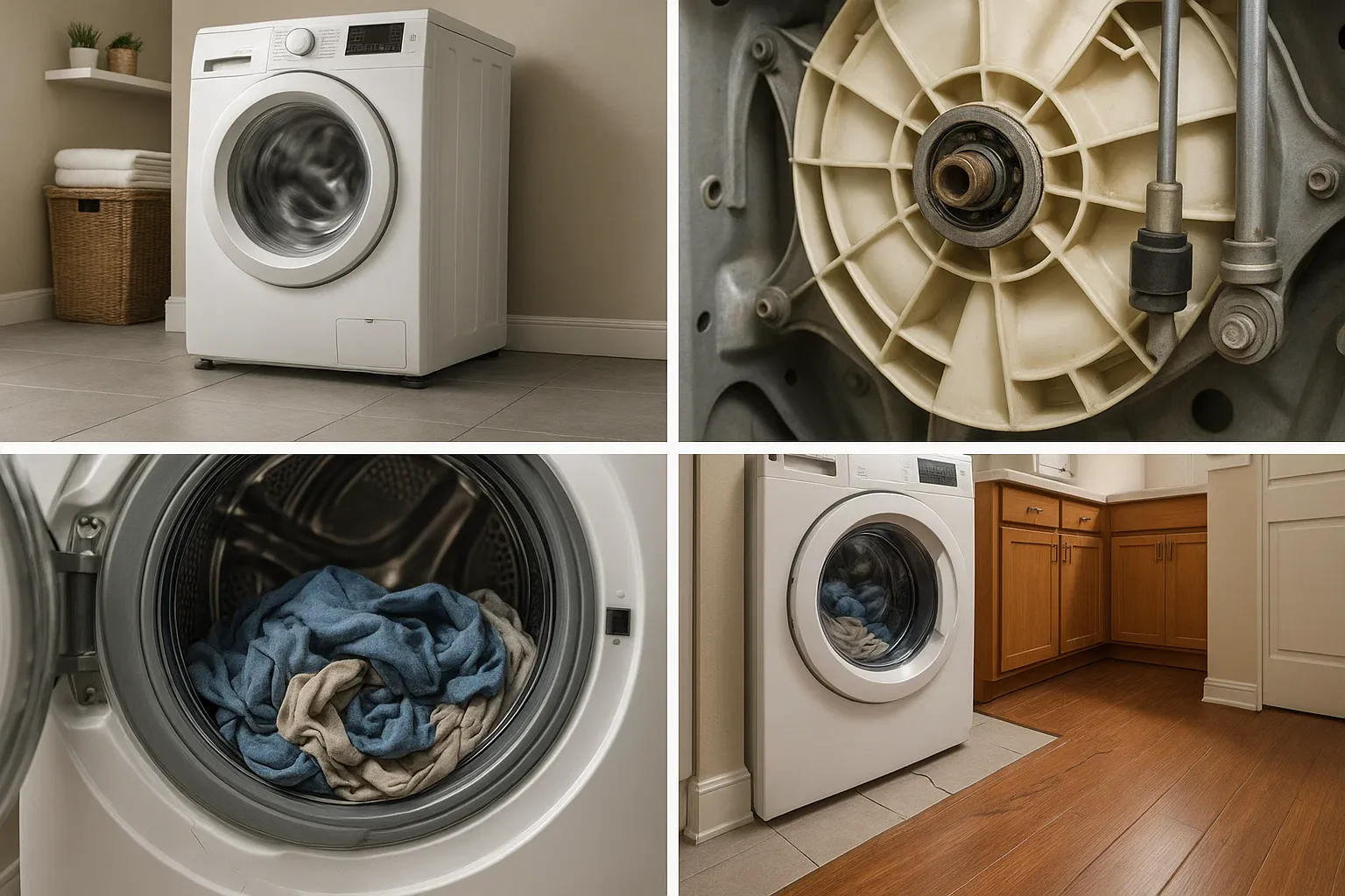 Washing machine balance problems Sacramento – vibration causing part damage, damp clothes, higher bills, and cracked tile floors