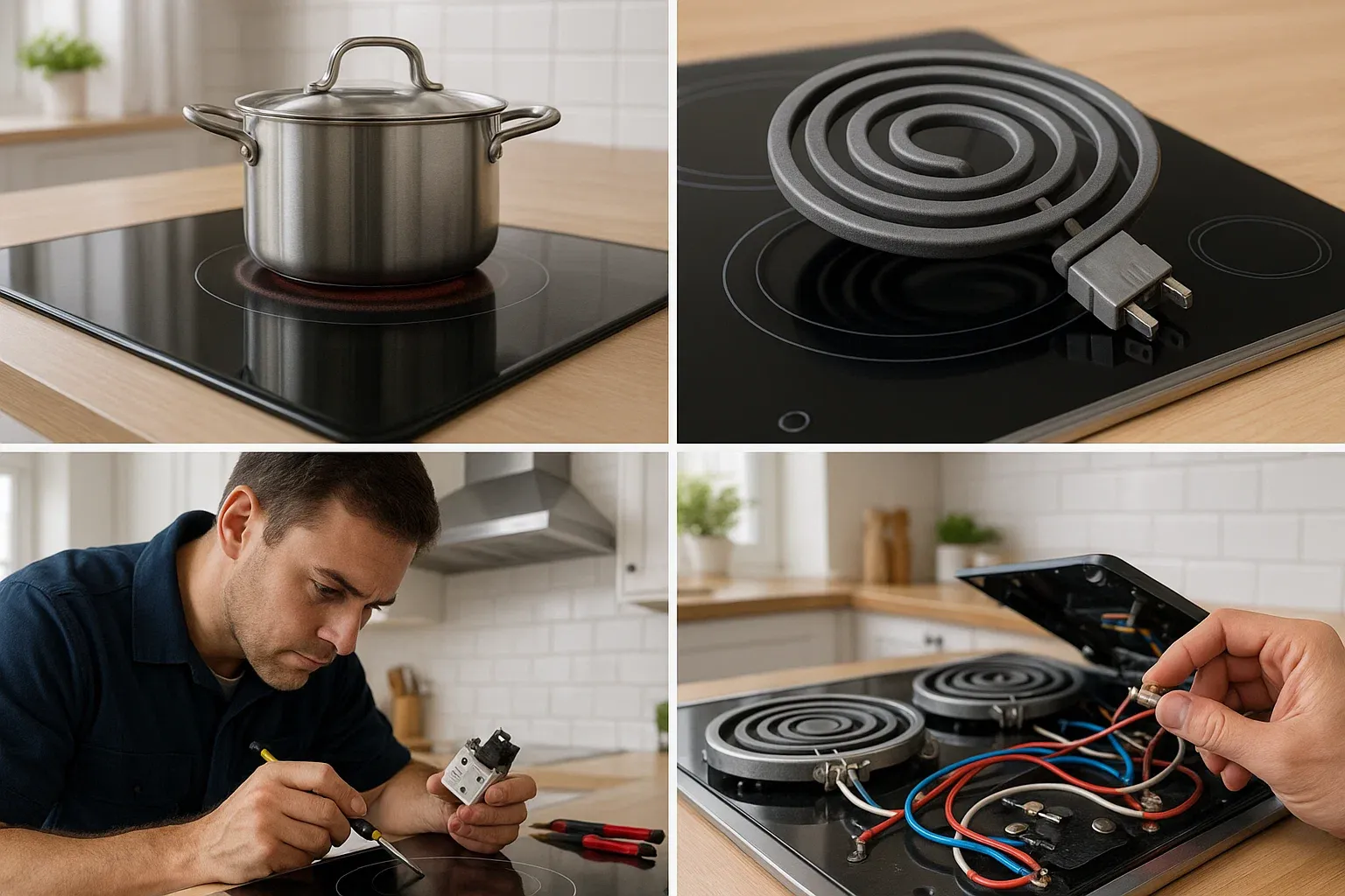 Electric cooktop not heating Sacramento – faulty burner coil, control switch issue, wiring or fuse problem