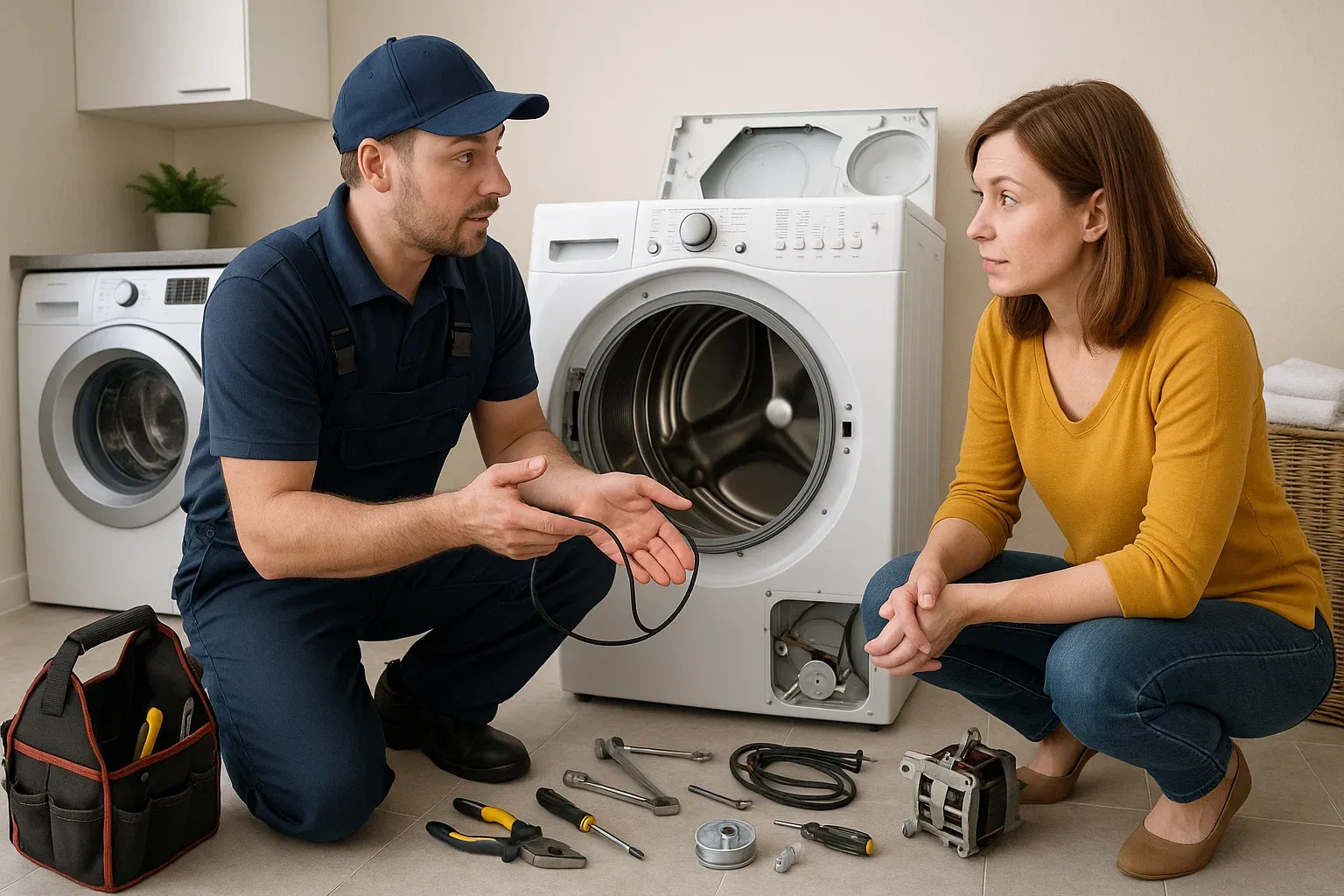 Citrus Heights dryer drum repair summary – fixing belts, pulleys, and motors with same-day professional service.