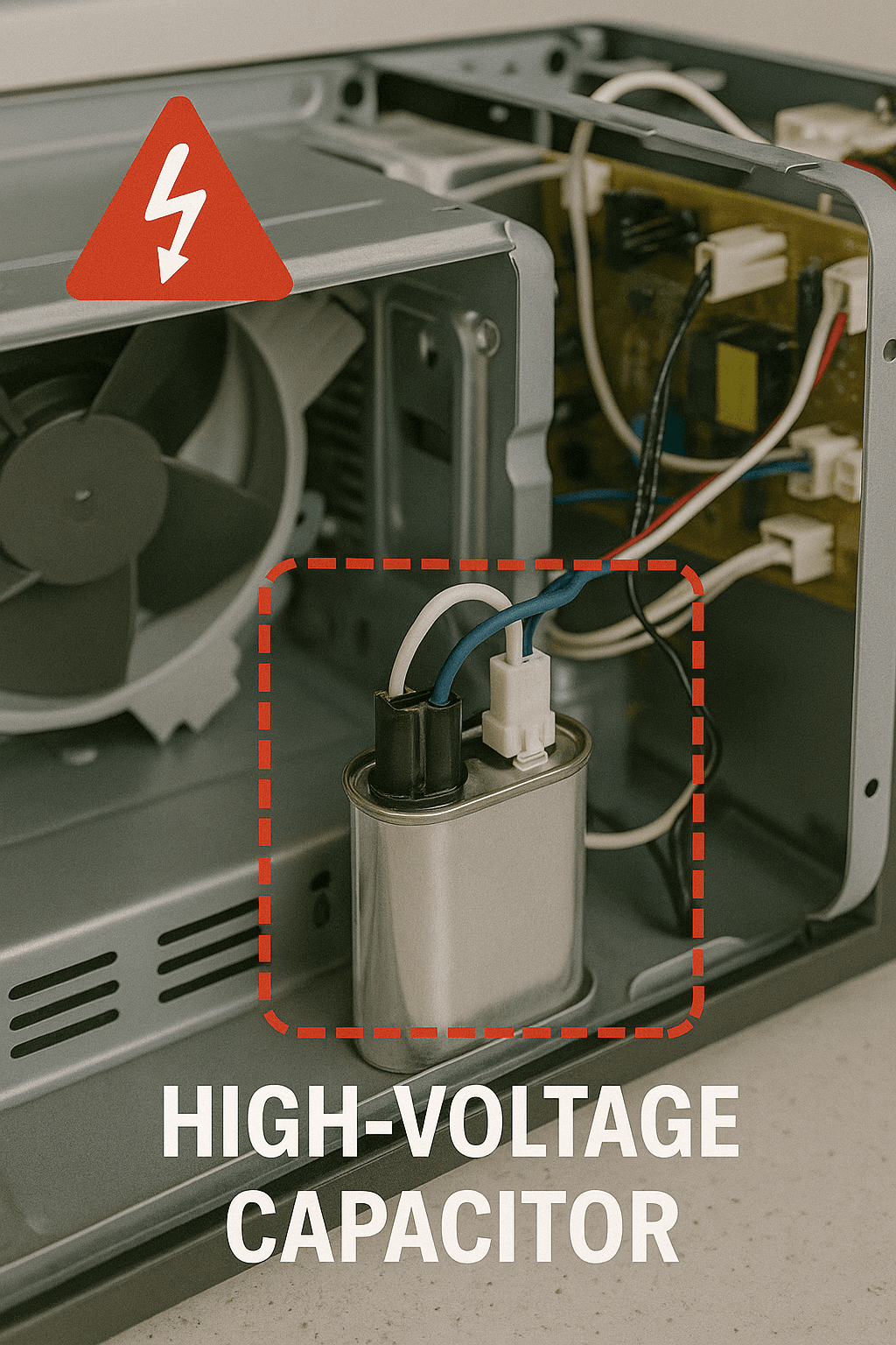 microwave capacitor danger high voltage Sacramento